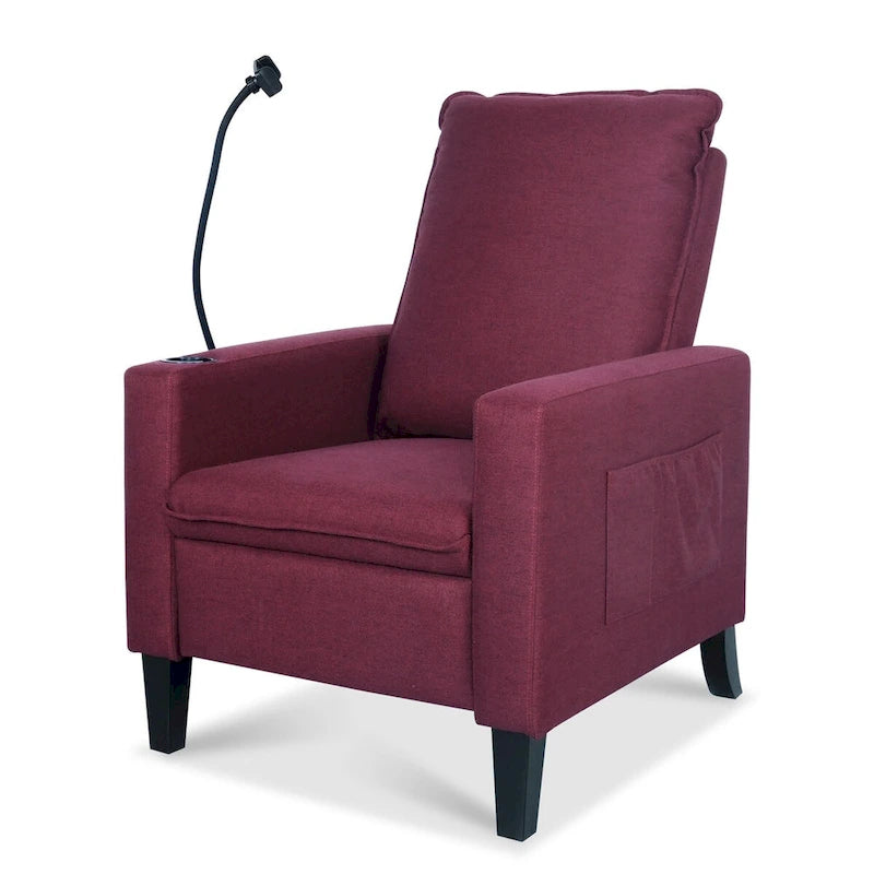 Fauteuils inclinables pour adultes, canapé inclinable réglable avec support de téléphone portable et porte-gobelet