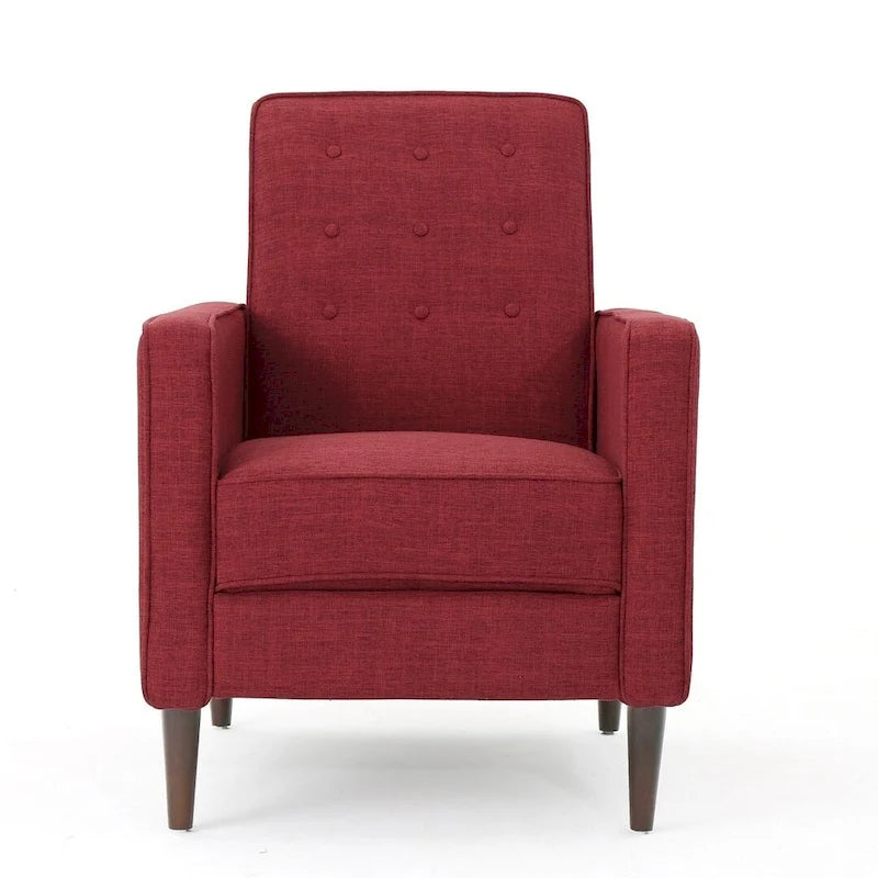 Fauteuil inclinable en tissu de style Mid-Century Modern avec pieds en bouleau de Christopher Knight Home