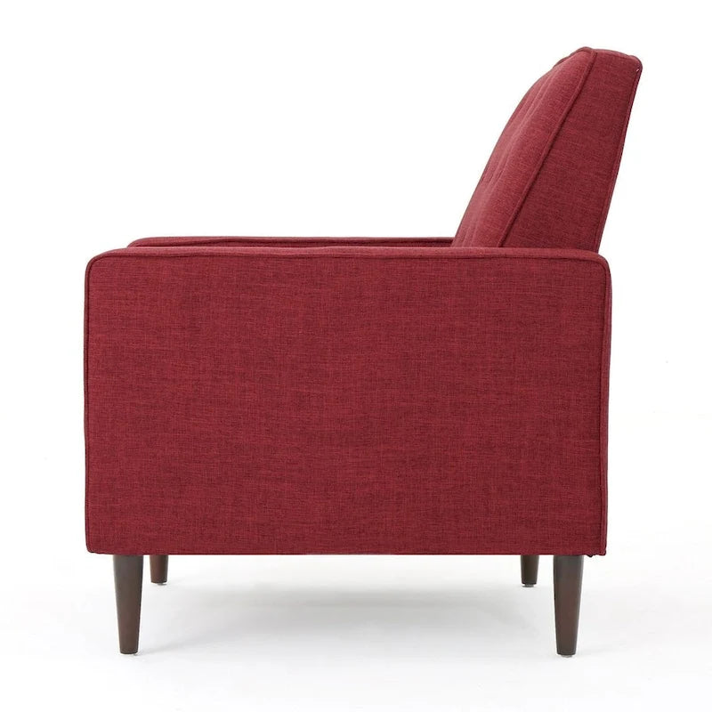 Fauteuil inclinable en tissu de style Mid-Century Modern avec pieds en bouleau de Christopher Knight Home