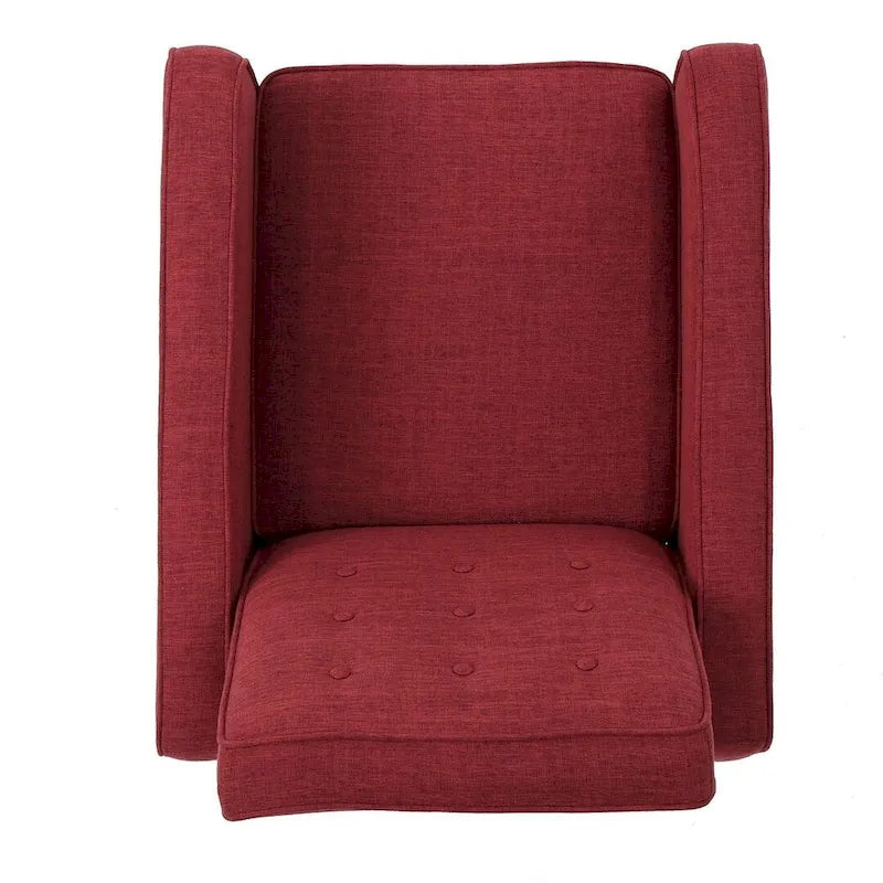 Fauteuil inclinable en tissu de style Mid-Century Modern avec pieds en bouleau de Christopher Knight Home