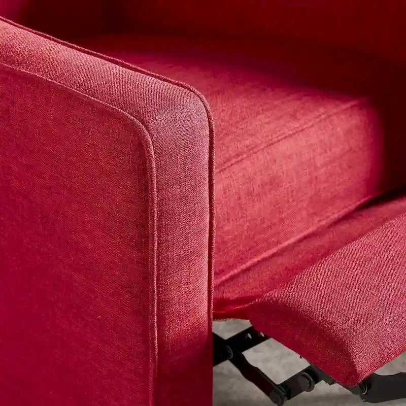 Fauteuil inclinable en tissu de style Mid-Century Modern avec pieds en bouleau de Christopher Knight Home