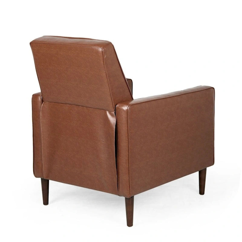 Fauteuil inclinable en tissu de style Mid-Century Modern avec pieds en bouleau de Christopher Knight Home