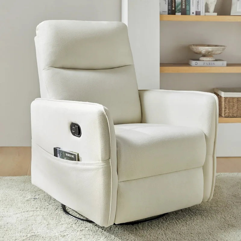 Fauteuil inclinable pivotant Curtis avec deux poches latérales par HULALA HOME