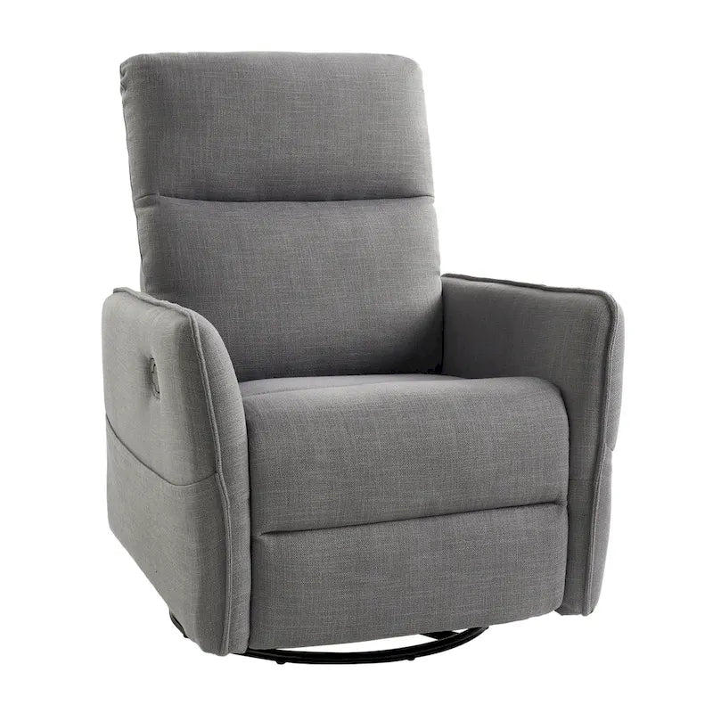 Fauteuil inclinable pivotant Curtis avec deux poches latérales par HULALA HOME