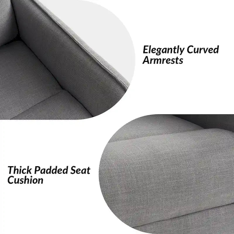 Fauteuil inclinable pivotant Curtis avec deux poches latérales par HULALA HOME