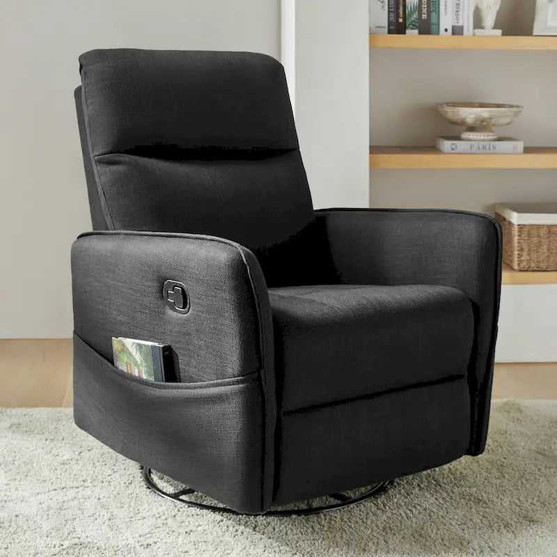 Fauteuil inclinable pivotant Curtis avec deux poches latérales par HULALA HOME