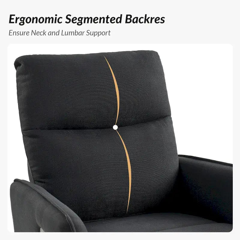 Fauteuil inclinable pivotant Curtis avec deux poches latérales par HULALA HOME