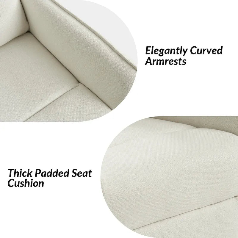 Fauteuil inclinable pivotant Curtis avec deux poches latérales par HULALA HOME