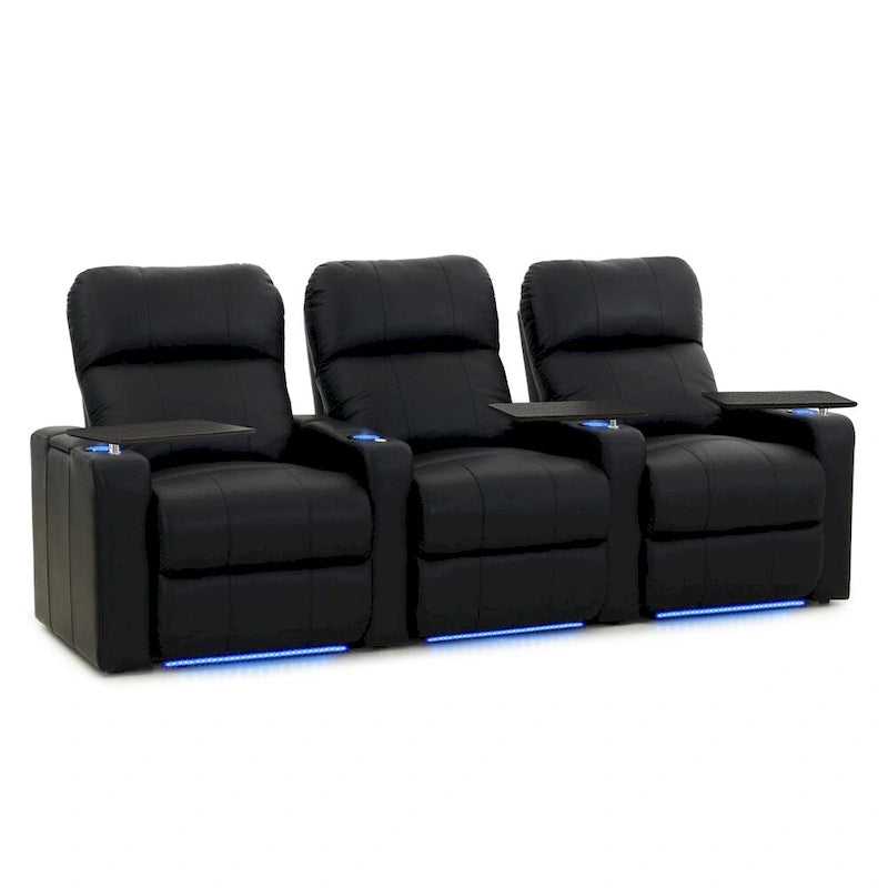 Ensemble de fauteuils de cinéma maison en cuir Octane Turbo XL700 Power (rangée de 3)