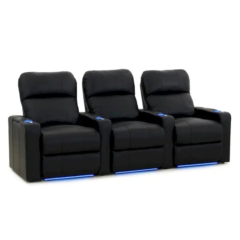 Ensemble de fauteuils de cinéma maison en cuir Octane Turbo XL700 Power (rangée de 3)