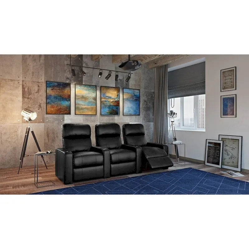 Ensemble de fauteuils de cinéma maison en cuir Octane Turbo XL700 Power (rangée de 3)