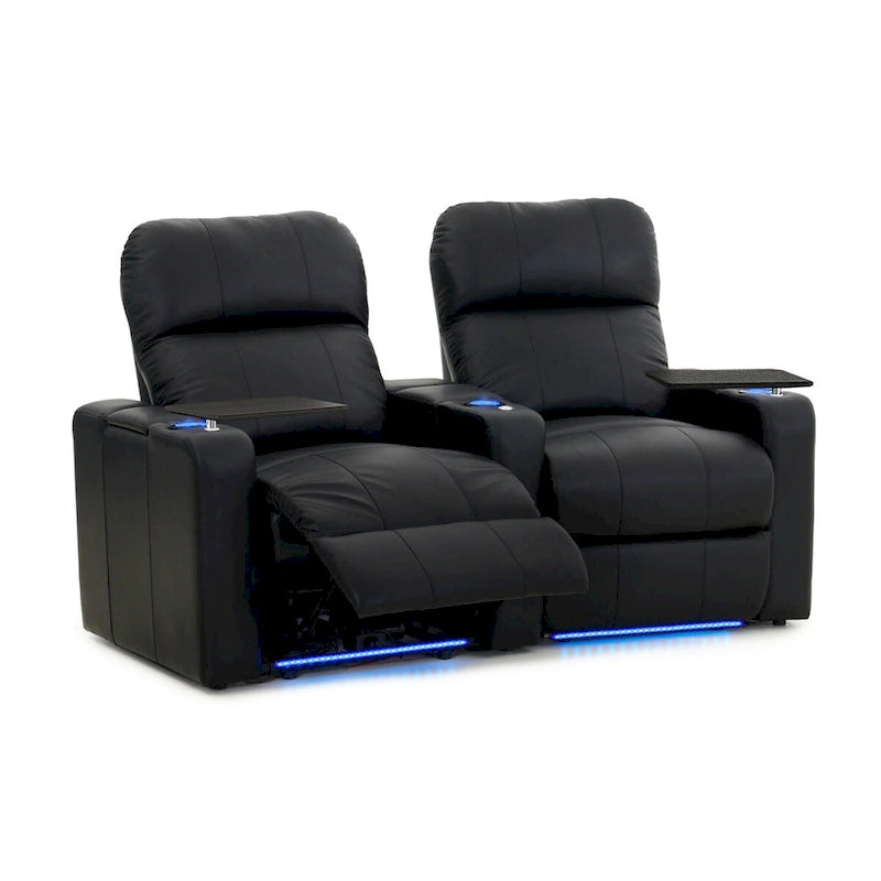 Ensemble de sièges de cinéma maison en cuir motorisés Octane Turbo XL700 (rangée de 2)