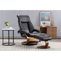 Fauteuil inclinable et ottoman Relax-R Montréal en cuir pleine fleur