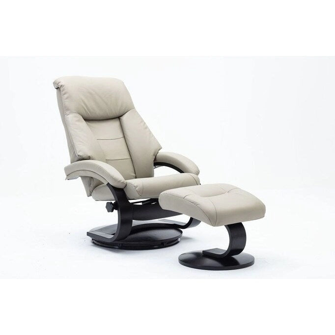 Fauteuil inclinable et ottoman Relax-R Montréal en cuir pleine fleur