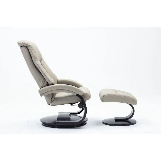 Fauteuil inclinable et ottoman Relax-R Montréal en cuir pleine fleur