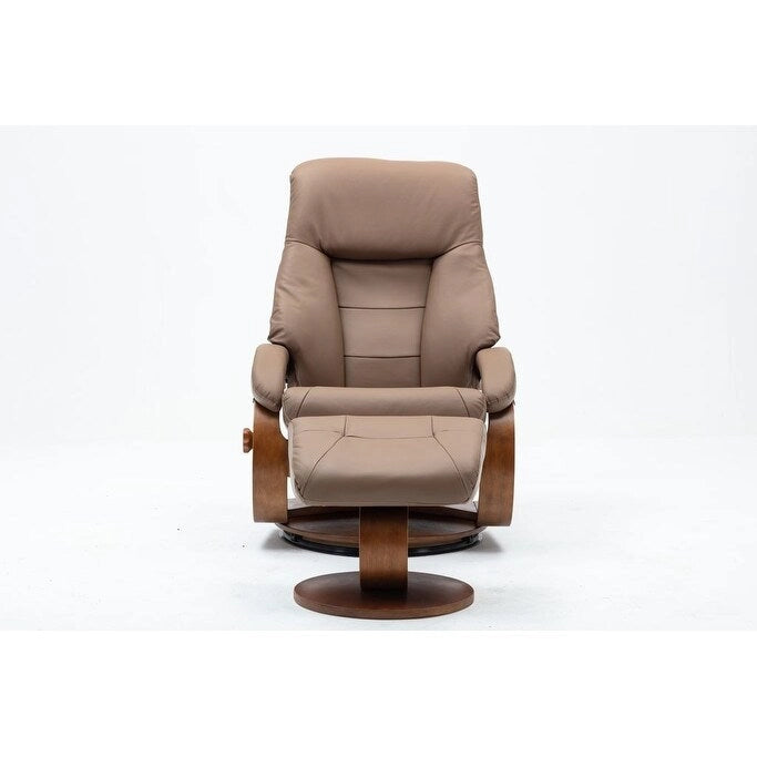 Fauteuil inclinable et ottoman Relax-R Montréal en cuir pleine fleur