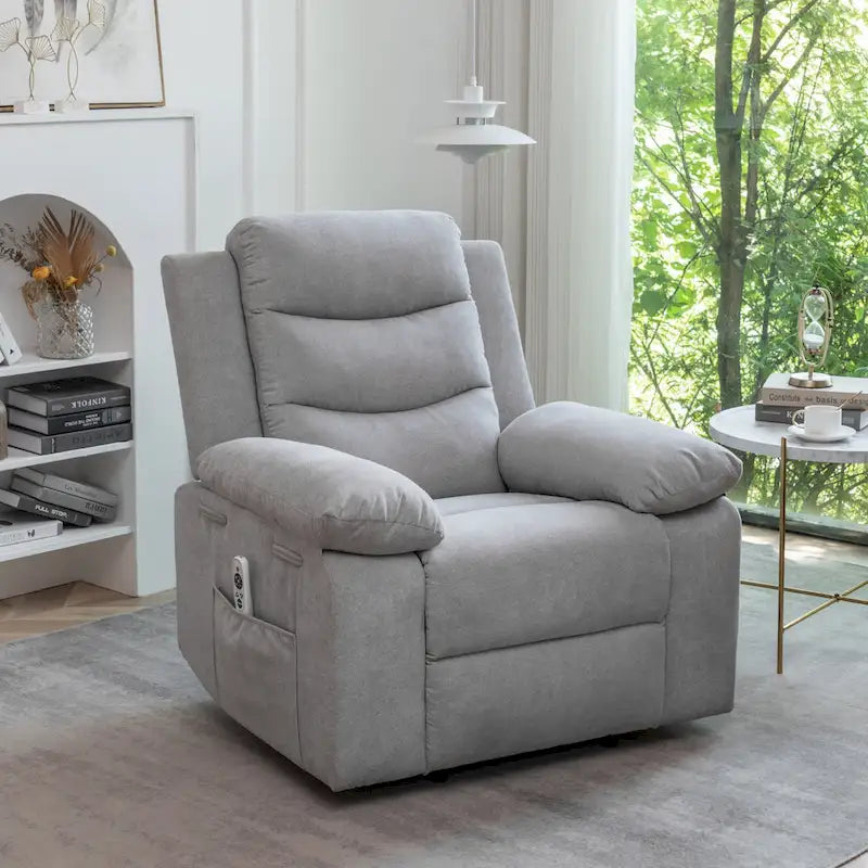 Fauteuil relax électrique avec chauffage d'assise et fonction de massage réglable