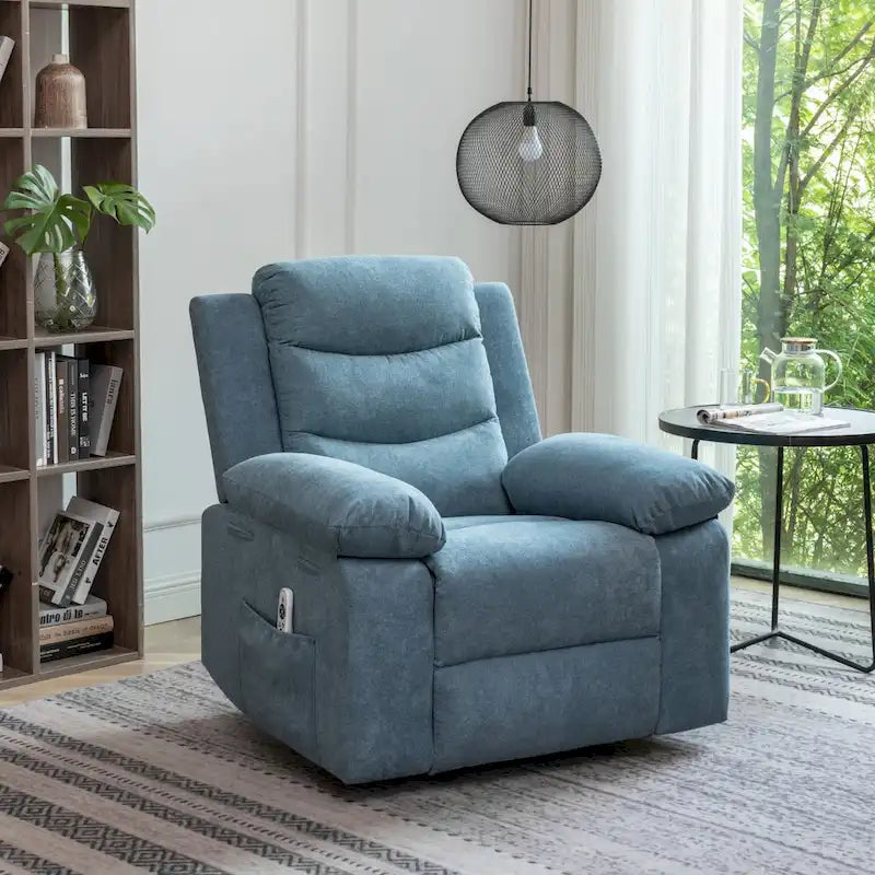 Fauteuil relax électrique avec chauffage d'assise et fonction de massage réglable