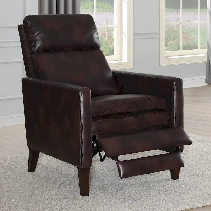 Fauteuil inclinable à dossier poussoir en similicuir Vesper par Greyson Living