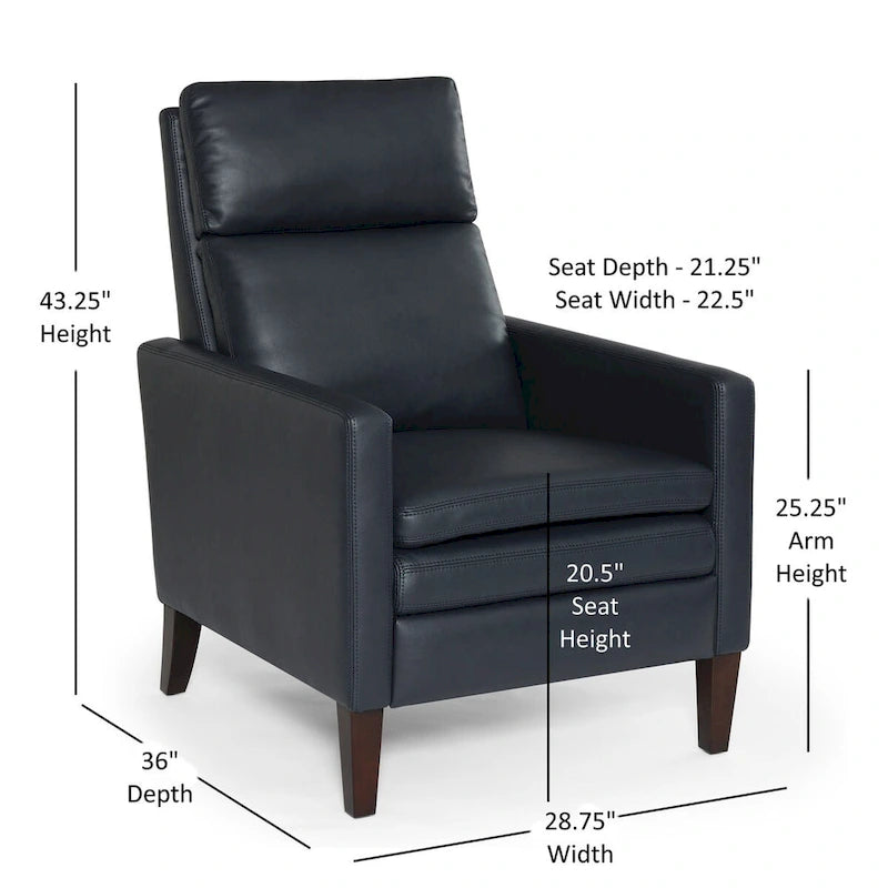 Fauteuil inclinable à dossier poussoir en similicuir Vesper par Greyson Living