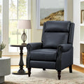 Fauteuil inclinable COZYMAN en cuir véritable avec dossier réglable et accoudoirs confortables pour le salon