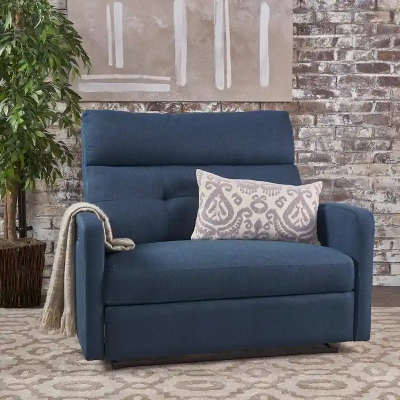 Fauteuil inclinable deux places en tissu moderne avec coussins moelleux par Christopher Knight Home