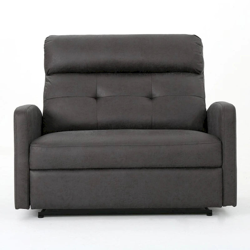 Fauteuil inclinable deux places en tissu moderne avec coussins moelleux par Christopher Knight Home