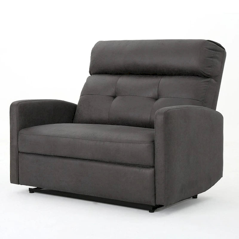 Fauteuil inclinable deux places en tissu moderne avec coussins moelleux par Christopher Knight Home