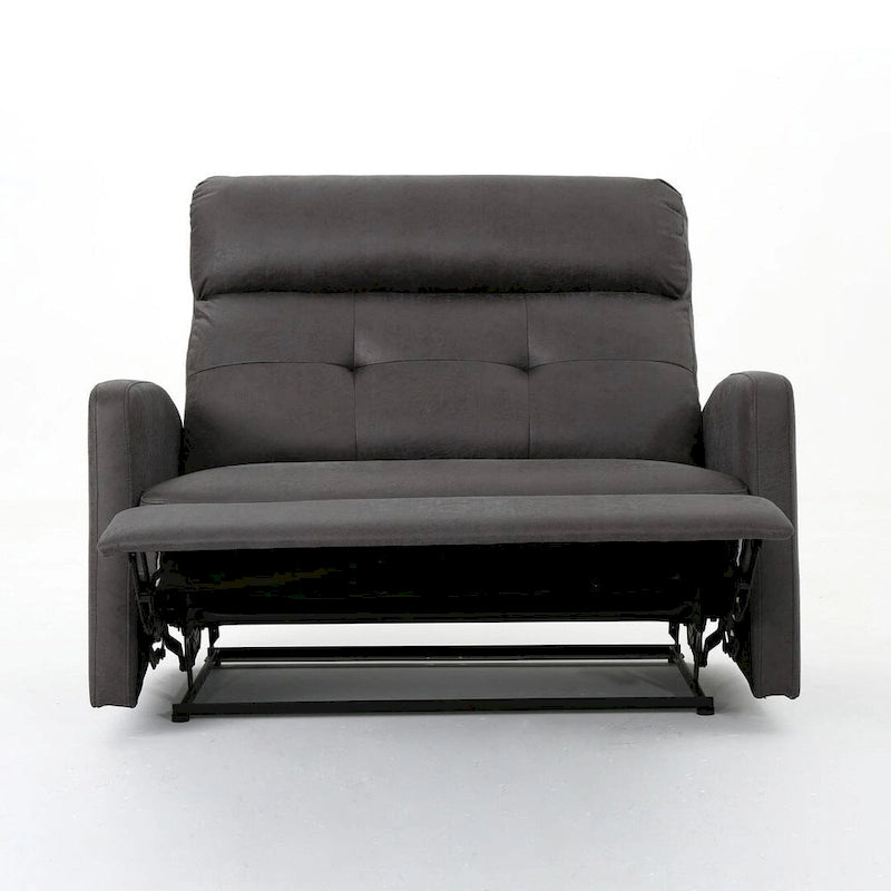 Fauteuil inclinable deux places en tissu moderne avec coussins moelleux par Christopher Knight Home