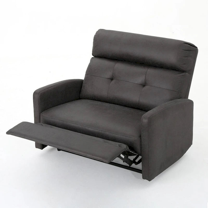 Fauteuil inclinable deux places en tissu moderne avec coussins moelleux par Christopher Knight Home