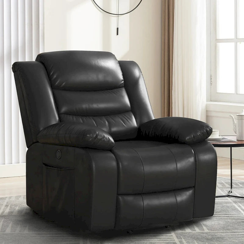 Fauteuil inclinable releveur en similicuir pour personnes âgées
