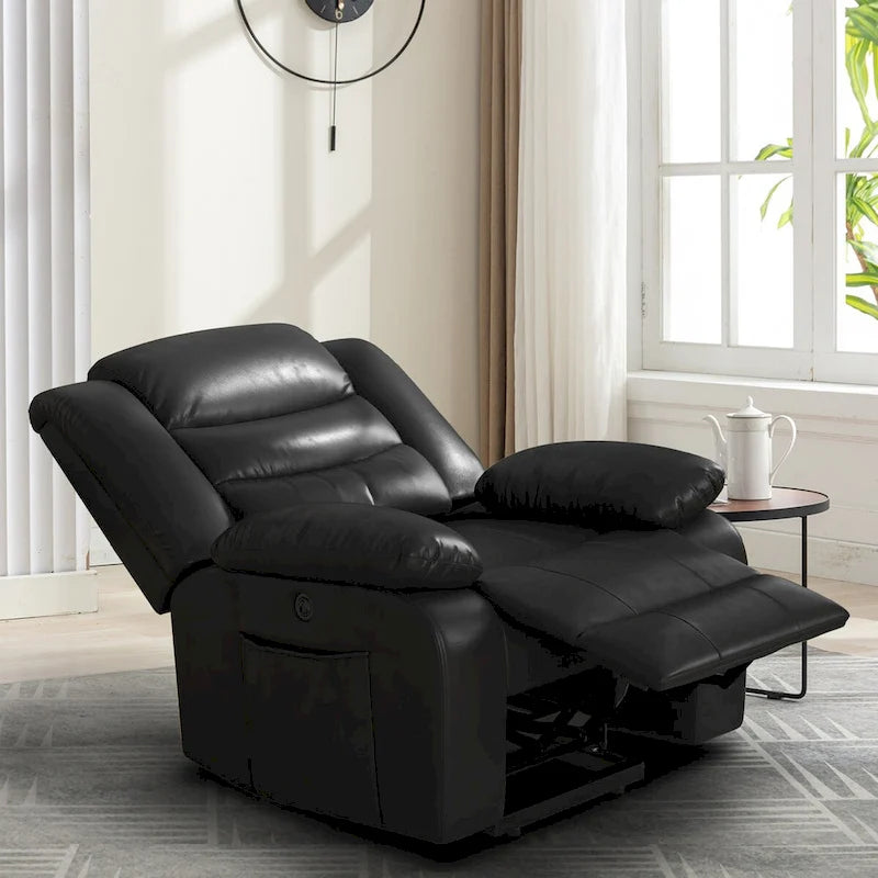 Fauteuil inclinable releveur en similicuir pour personnes âgées