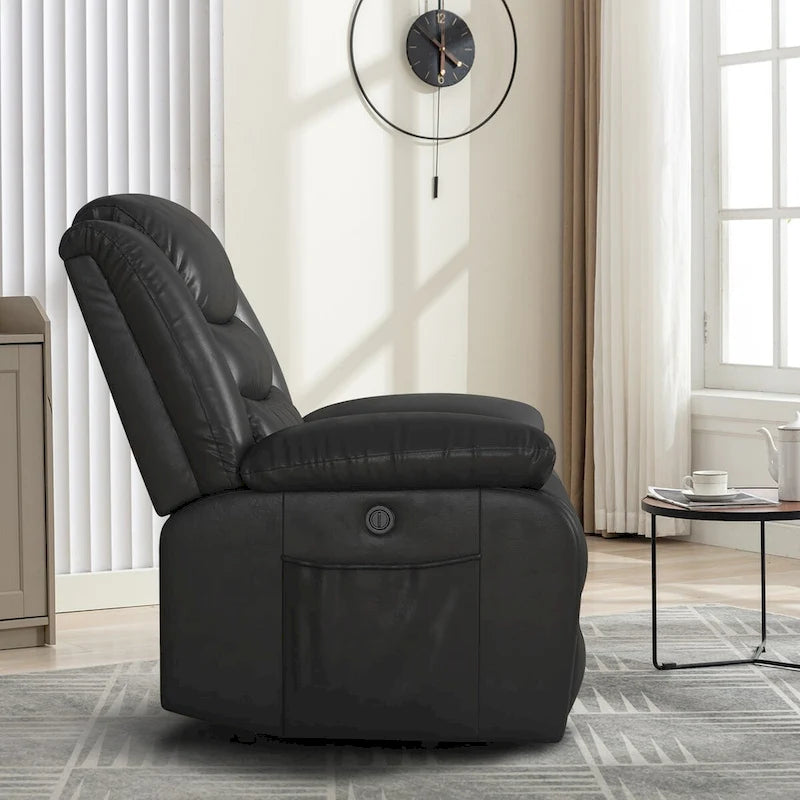 Fauteuil inclinable releveur en similicuir pour personnes âgées