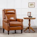 COZYMAN Fauteuil inclinable confortable en cuir véritable, inclinable manuel réglable, fauteuil de salon