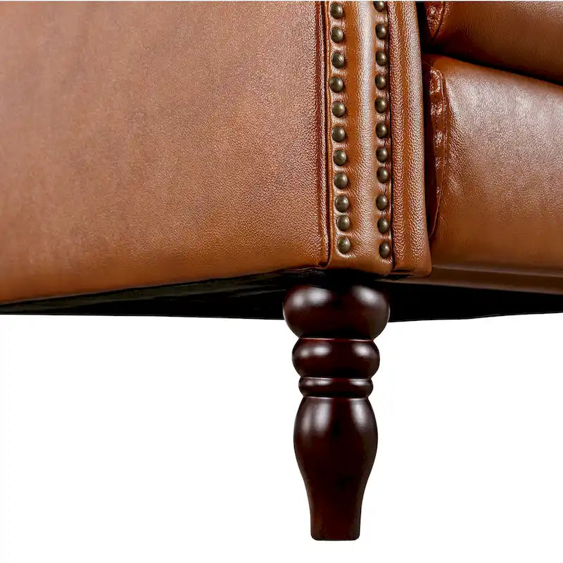 COZYMAN Fauteuil inclinable confortable en cuir véritable, inclinable manuel réglable, fauteuil de salon