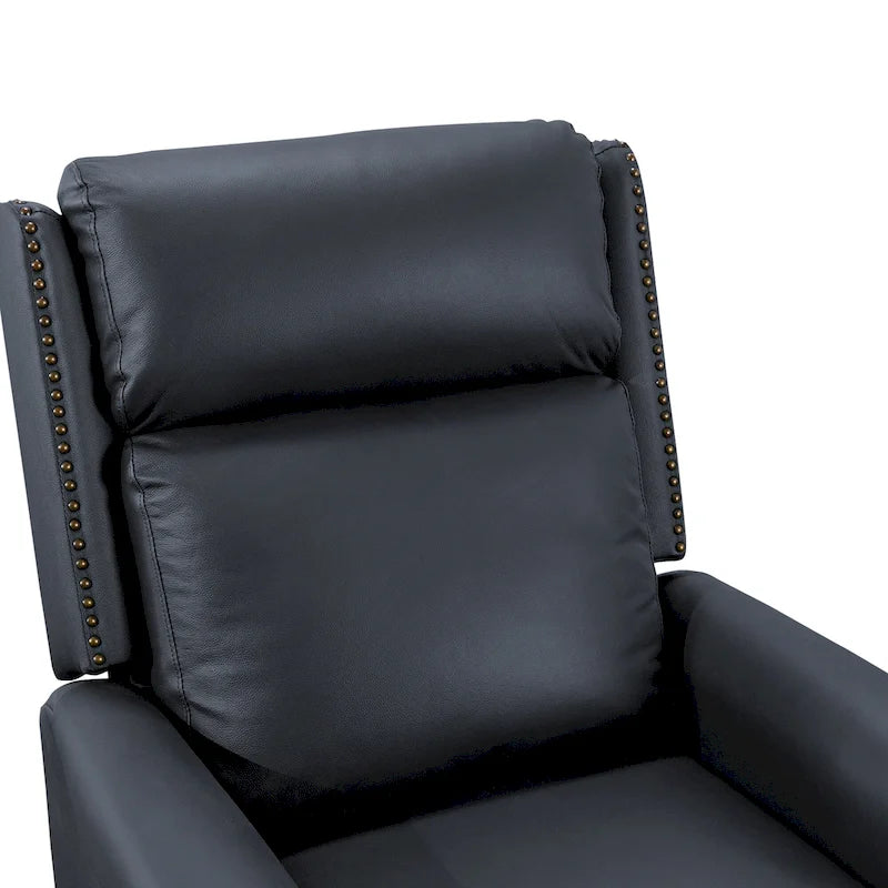 COZYMAN Fauteuil inclinable confortable en cuir véritable, inclinable manuel réglable, fauteuil de salon