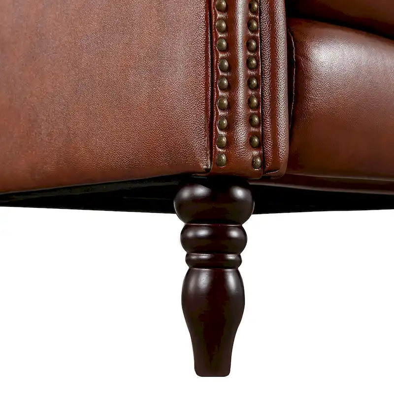 COZYMAN Fauteuil inclinable confortable en cuir véritable, inclinable manuel réglable, fauteuil de salon