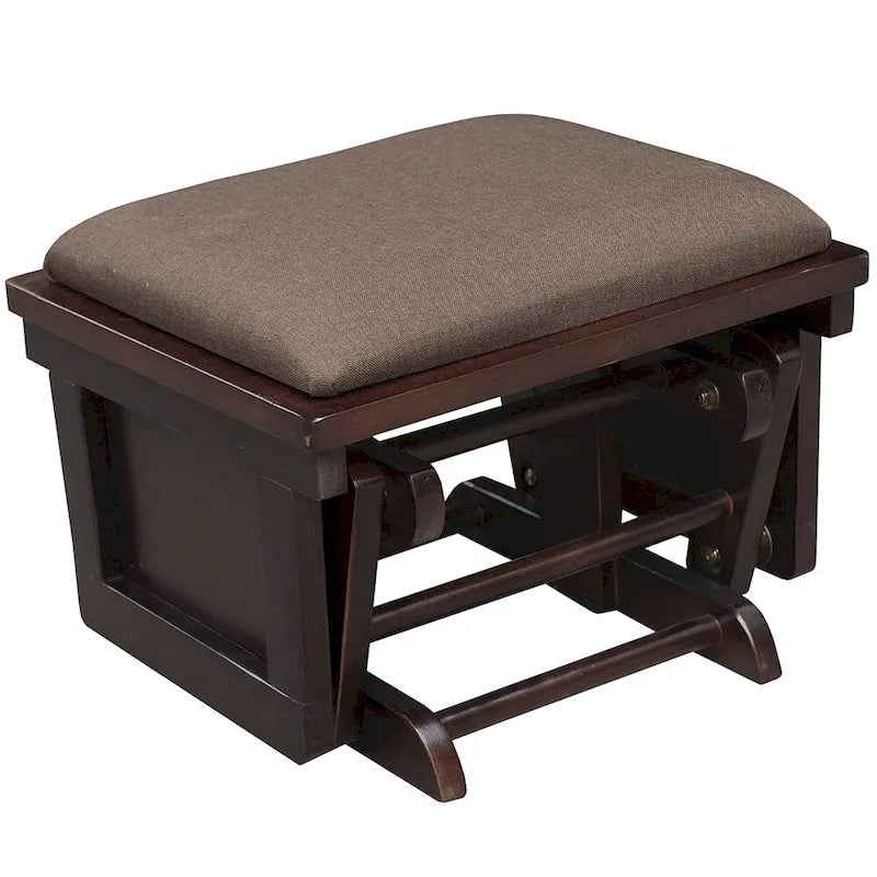 Fauteuil à bascule de puériculture avec pouf, assise rembourrée épaisse