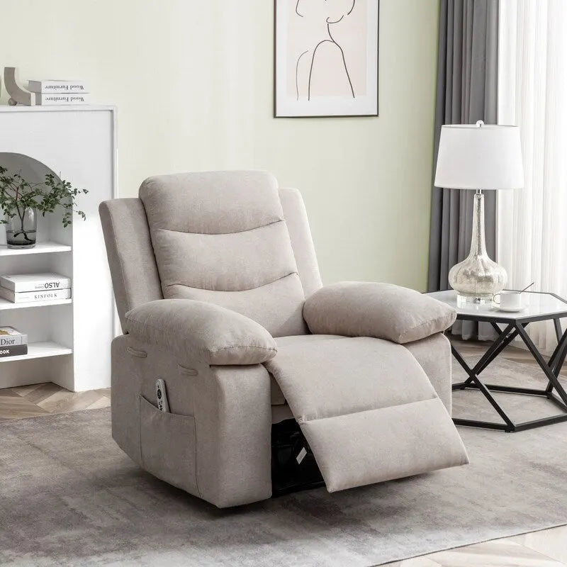 Fauteuil inclinable électrique GEITIN avec fonction de massage réglable et système de chauffage