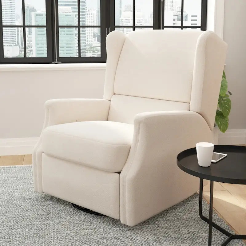 Fauteuil inclinable manuel rembourré à bascule pivotant à oreilles