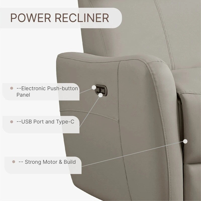 Fauteuil d'allaitement inclinable, pivotant et berçant Merlin Power