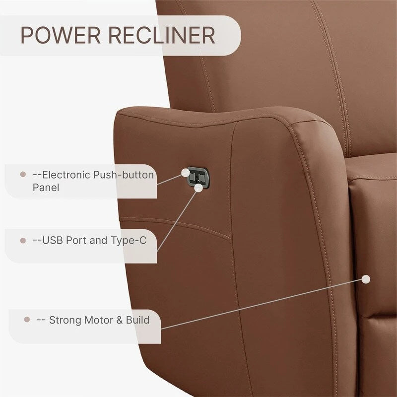 Fauteuil d'allaitement inclinable, pivotant et berçant Merlin Power