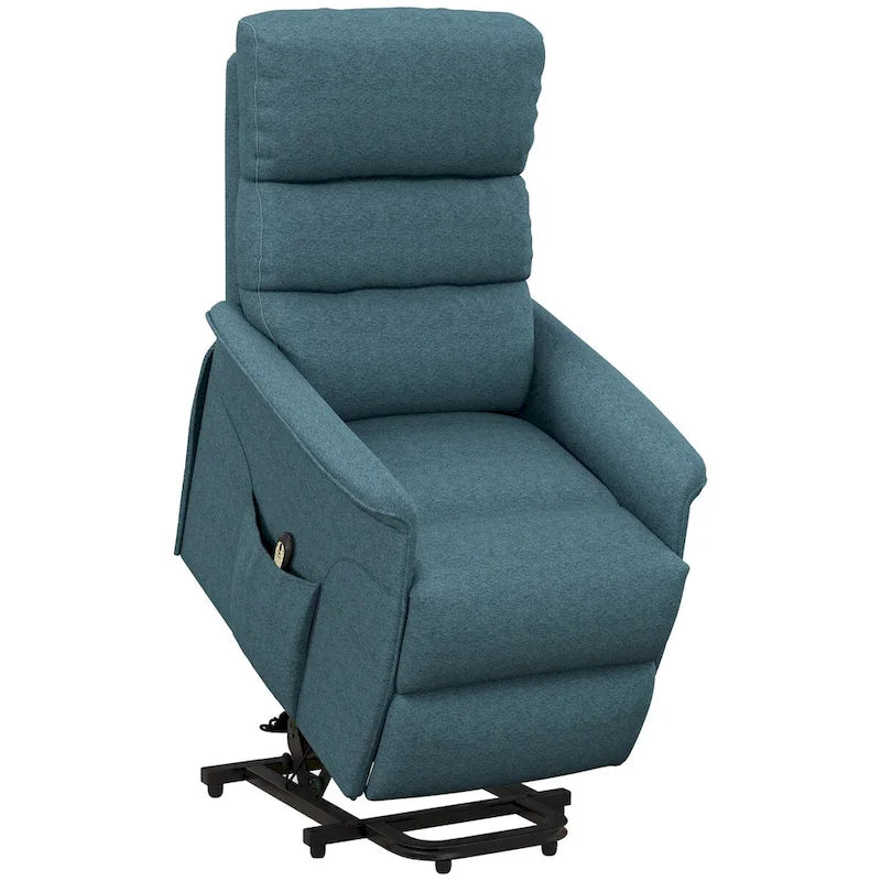 Fauteuil inclinable releveur HOMCOM pour personnes âgées, montage facile, fauteuil releveur en tissu avec télécommande