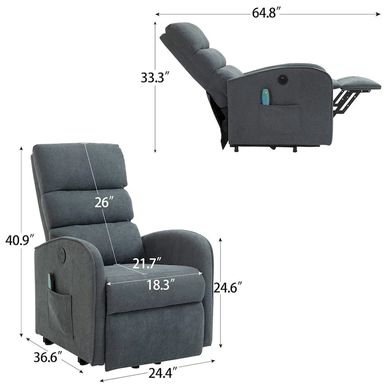 AVAWING Fauteuil inclinable électrique de massage et de relaxation moderne