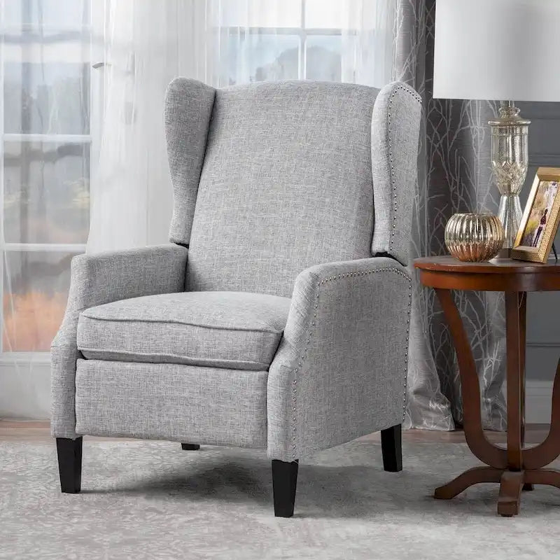 Fauteuils inclinables en tissu traditionnel avec bordure cloutée par Christopher Knight Home