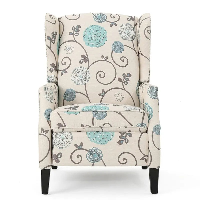 Fauteuils inclinables en tissu traditionnel avec bordure cloutée par Christopher Knight Home