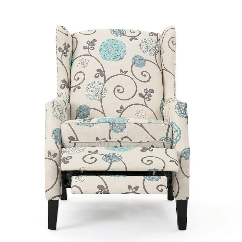 Fauteuils inclinables en tissu traditionnel avec bordure cloutée par Christopher Knight Home