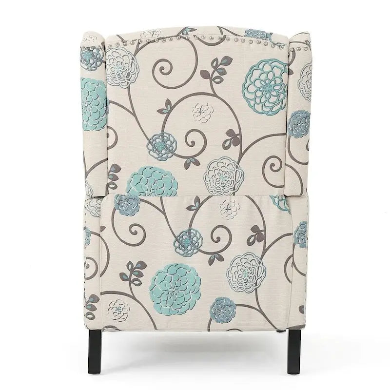 Fauteuils inclinables en tissu traditionnel avec bordure cloutée par Christopher Knight Home