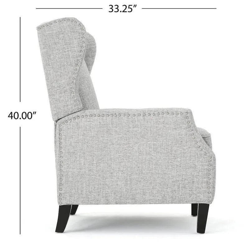 Fauteuils inclinables en tissu traditionnel avec bordure cloutée par Christopher Knight Home
