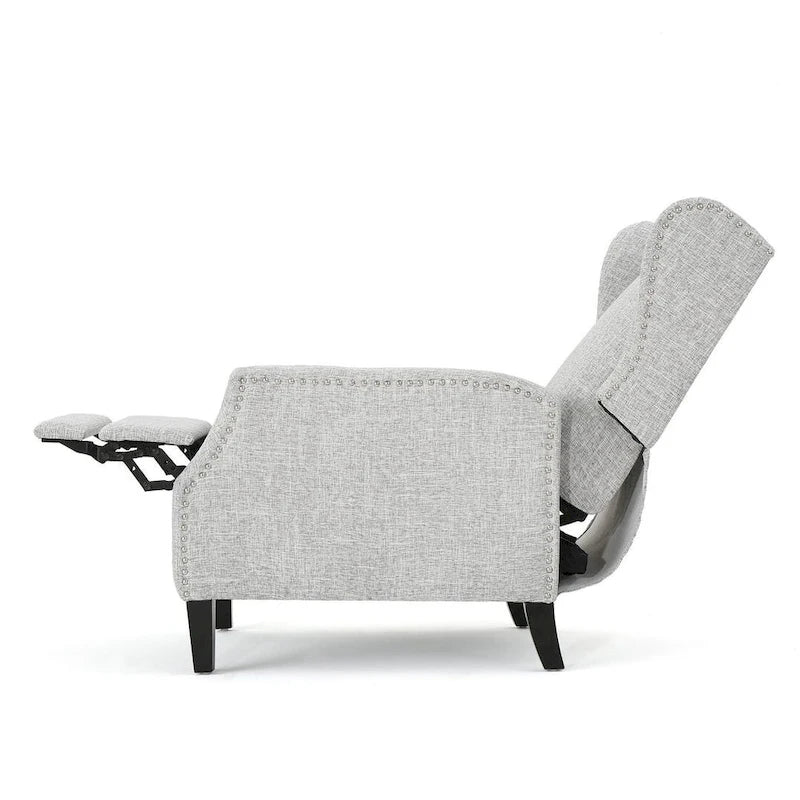 Fauteuils inclinables en tissu traditionnel avec bordure cloutée par Christopher Knight Home